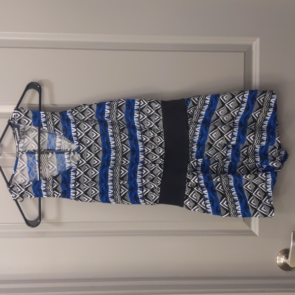 Express Blue Pattern Romper - Picture 2 of 8